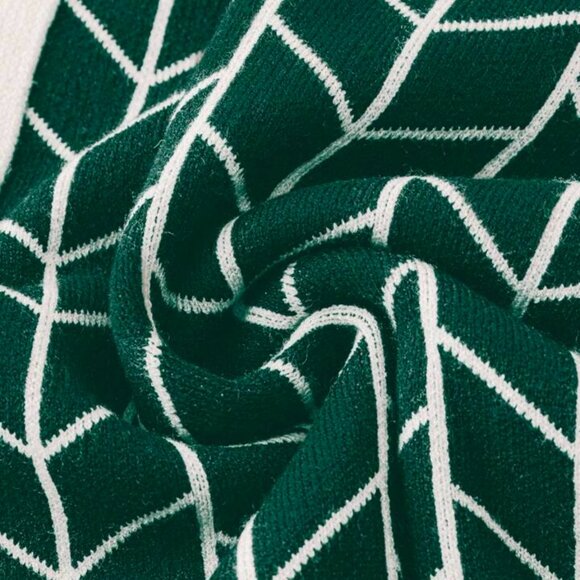 Plus Size Long Sleeve Colorblock Cardigan Dress - Picture 4 of 7